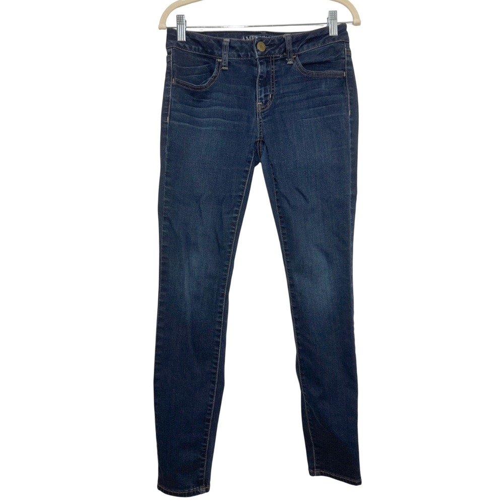 American Eagle Outfitters‎ Womens Skinny Jeans Dark Wash Indigo Size 6 Regular